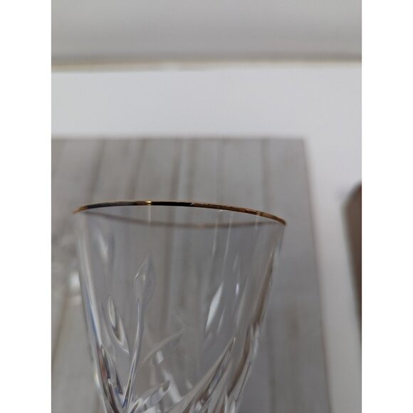 Set Of 2 Cristal D'Arques Cassandra Gold Water Tea Goblet Crystal Glasses 8 1/4" - Picture 7 of 8